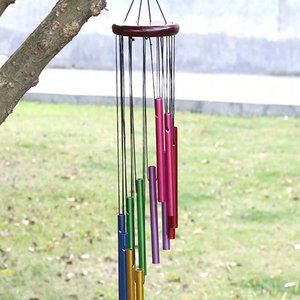 Wind Chime Multi Color Aluminum Alloy Tube Wind Chime Soothing Sound New